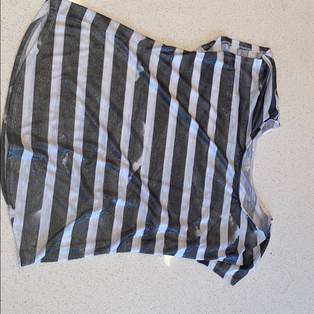 white and gray shirt